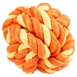 Produktbild von Duvo+ Zahnpflegeball aus Sweaterstoff orange/gelb Größe M