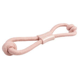 Produktbild von DUVO+ Zerrspielzeug Hundespielzeug 8-Zugring mit Knoten und Gummi rosa