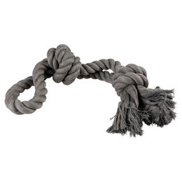 Produktbild von DUVO+ Zerrspielzeug Hundespielzeug Eco-Seil 2 Knoten & Schlaufe grau