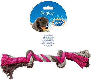 Produktbild von DUVO+ Zerrspielzeug Knot Baumwolle grau/rosa