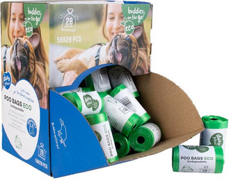 Produktbild von duvoplus Eco Bio Kotbeutel biologisch abbaubar grün - 16 x 20 Stk.