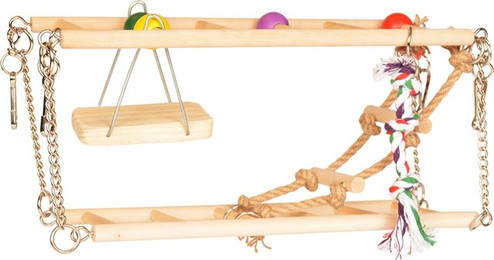 Produktbild von Duvoplus Holzhängebrücke mit Schaukel