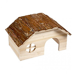 Produktbild von Duvoplus Holzlodge mit Rindendach für Nagetiere