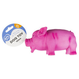 Produktbild von duvoplus Latex Pig mit großem Auge 15 cm Rosa Hundespielzeug