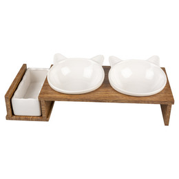 Produktbild von duvoplus Set mit 3 Keramikschalen für Katzen Modell Stony Up - 3 x 0,25 l