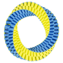 Duvoplus Supa Nylon Hoop Hundespielzeug blau/gelb – Bild 1 von 2