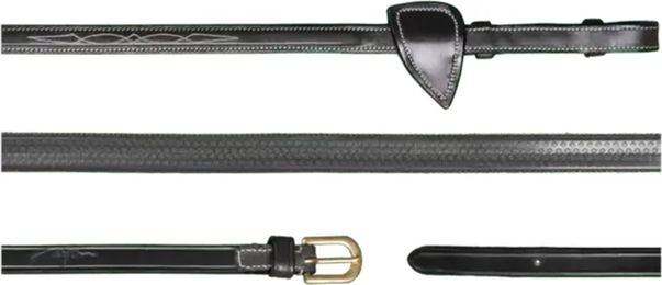 Dy'on 1/2'' (13 mm) Gummizügel, Warmblut D-Collection - Schwarz – Bild 1 von 2