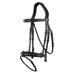 Dy'on Trense mit kombiniertem Reithalfter, Warmblut D-Collection - Schwarz – Bild 1 von 2