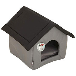 Produktbild von Dynamic24 Hundehütte grau schwarz