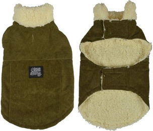 Produktbild von dynamic24 Hundejacke Cord Winterjacke khaki - 1 Stk.