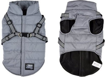 Produktbild von dynamic24 Hundejacke mit reflektierendem Geschirr Wintermantel
