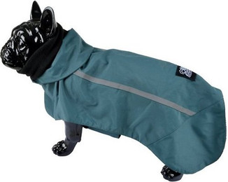 Produktbild von dynamic24 Hundejacke Regenjacke mit Fleece gefüttert petrol