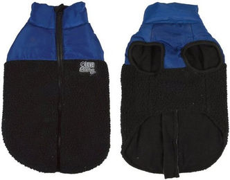 Produktbild von dynamic24 Hundejacke Wintermantel blau schwarz