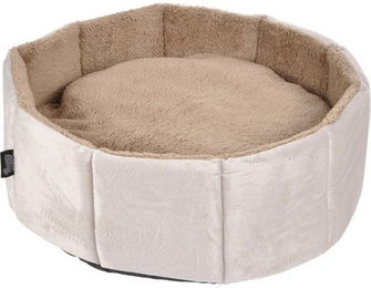 Produktbild von Dynamic24 Tierbett für Hunde und Katzen 48cm beige braun - 48 cm