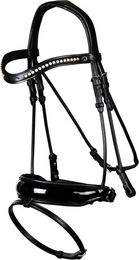 Produktbild von Dyon Trense großes Reithalfter mit Sperriemen Lack