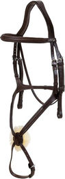 Produktbild von Dyon Trense mit geflochtenem mexikanischem Reithalfter NEC