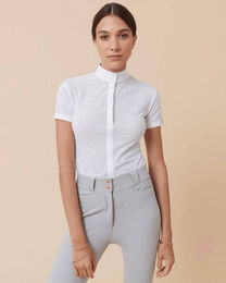 Produktbild von Dada Sport Turniershirt DA Helios Damen Reitshirt Kurzarm Weiß