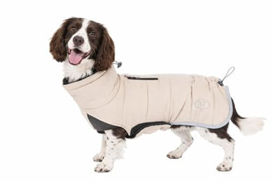 DAHLMANN Bloom Quilted Comfort Hundemantel Beige 45cm aus Nylon für mittelgroße Hunde – Bild 1 von 10