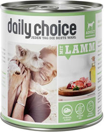 daily choice Hundefutter Adult Lamm Stückchen in Sauce getreidefrei glutenfrei 6 x 800 g - 6 x 800 g – Bild 1 von 2