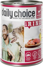 daily choice Hundefutter Adult Rind Stückchen in Sauce getreidefrei glutenfrei 6 x 400 g - 6 x 400 g – Bild 1 von 2