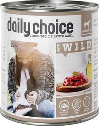 daily choice Hundefutter Adult Wild Stückchen in Sauce Getreidefrei Glutenfrei 6 x 800 g - 30 x 800 g – Bild 1 von 2