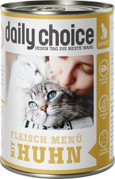 daily choice Katzen Nassfutter Huhn Adult Getreidefrei und Glutenfrei 6 x 400 g - 6 x 400 g – Bild 1 von 2