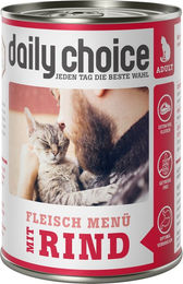 daily choice Katzen Nassfutter Rind Adult Getreidefrei und Glutenfrei 6 x 400 g - 6 x 400 g – Bild 1 von 2