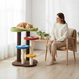 Dailygoods 3-in-1 Katzenbaum mit Sisalstangen und Plattformen – Bild 1 von 1