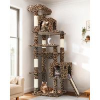 Produktbild von Dailygoods Katzenbaum Leopard 178 cm mit Hängematte und großem Katzenhaus