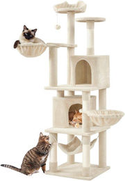 Dailygoods Katzenkratzdecke mit Plattformen und Hängematte Höhe 175 cm – Bild 1 von 1