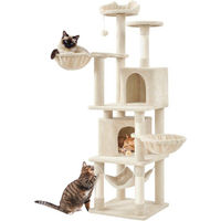 Produktbild von Dailygoods Katzenkratzdecke mit Plattformen und Hängematte Höhe 175 cm