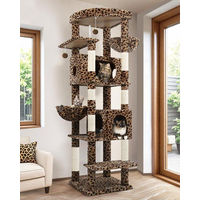 Produktbild von Dailygoods Kratzbaum für Katzen mit 2 Katzenhäusern und 2 Katzenkörbchen 188 cm groß
