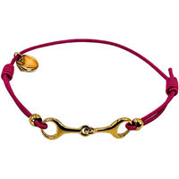Produktbild von Damen Armband aus Edelstahl in Gold und Rosa von Equestrian Shop Léo mit verstellbarer Länge von 14 cm bis 20 cm