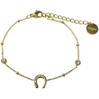 Produktbild von Damen Armband aus Edelstahl in Gold von Equestrian Shop Vega wasserfest 15 cm bis 19 cm