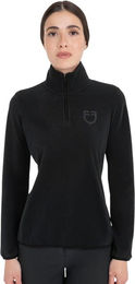 Damen Fleece Pullover 3/4-Zip Sweatshirt Schwarz XS – Bild 1 von 1