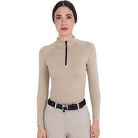 Produktbild von Damen Langarm Strick Poloshirt mit Reißverschluss Cobblestone HW26