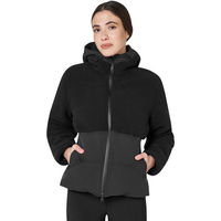 Produktbild von Damen Pufferjacke mit Teddy-Einsätzen in Schwarz Größe XL