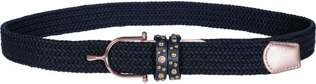 Damengürtel HKM Glamour Style in Gold und Blau 80 cm – Bild 1 von 1