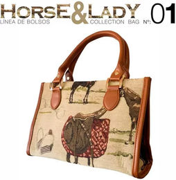 Damenhandtasche Zaldi Nº01 aus Stoff in Braun Grün oder Beige – Bild 1 von 1