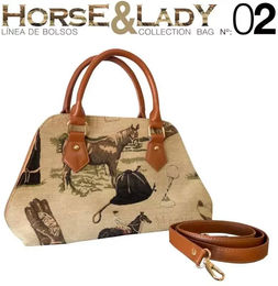Damenhandtasche Zaldi Nº02 aus Stoff in Grün Braun Beige – Bild 1 von 1
