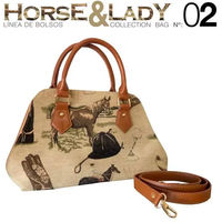 Produktbild von Damenhandtasche Zaldi Nº02 aus Stoff in Grün Braun Beige