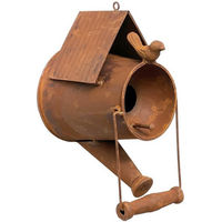 Produktbild von DanDiBo Vogelhaus Gießkanne aus Metall in Edelrost-Optik zum Aufhängen