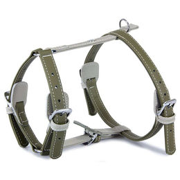 Produktbild von Das Lederband Geschirr Amsterdam Capers Grey für Hunde mit Halsumfang 25-45 cm