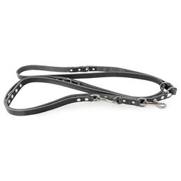 Produktbild von Das Lederband Hunde Führleine aus Leder in Grau 300 cm x 18 mm