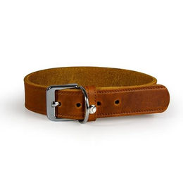 Das Lederband Hundehalsband aus Leder in Braun, Länge 62 cm - 62 cm – Bild 1 von 1