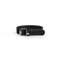 Produktbild von Das Lederband Hundehalsband aus Leder Schwarz 32 cm