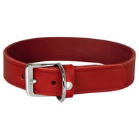 Produktbild von Das Lederband Hundehalsband Weinheim Rot Leder 47 cm x 40 mm