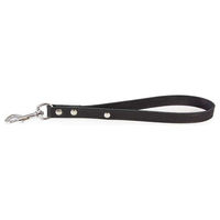 Produktbild von Das Lederband Hundekurzführer Weinheim Black aus Leder Schwarz 40 cm 22 mm