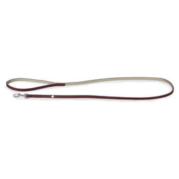 Produktbild von Das Lederband Hundeleine Amsterdam aus Leder in Merlot/Grey