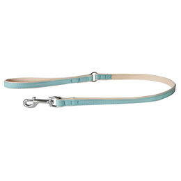 Produktbild von Das Lederband Hundeleine Firenze aus Leder in Electric Blue/Nude mit 100 cm Länge und 18 mm Breite